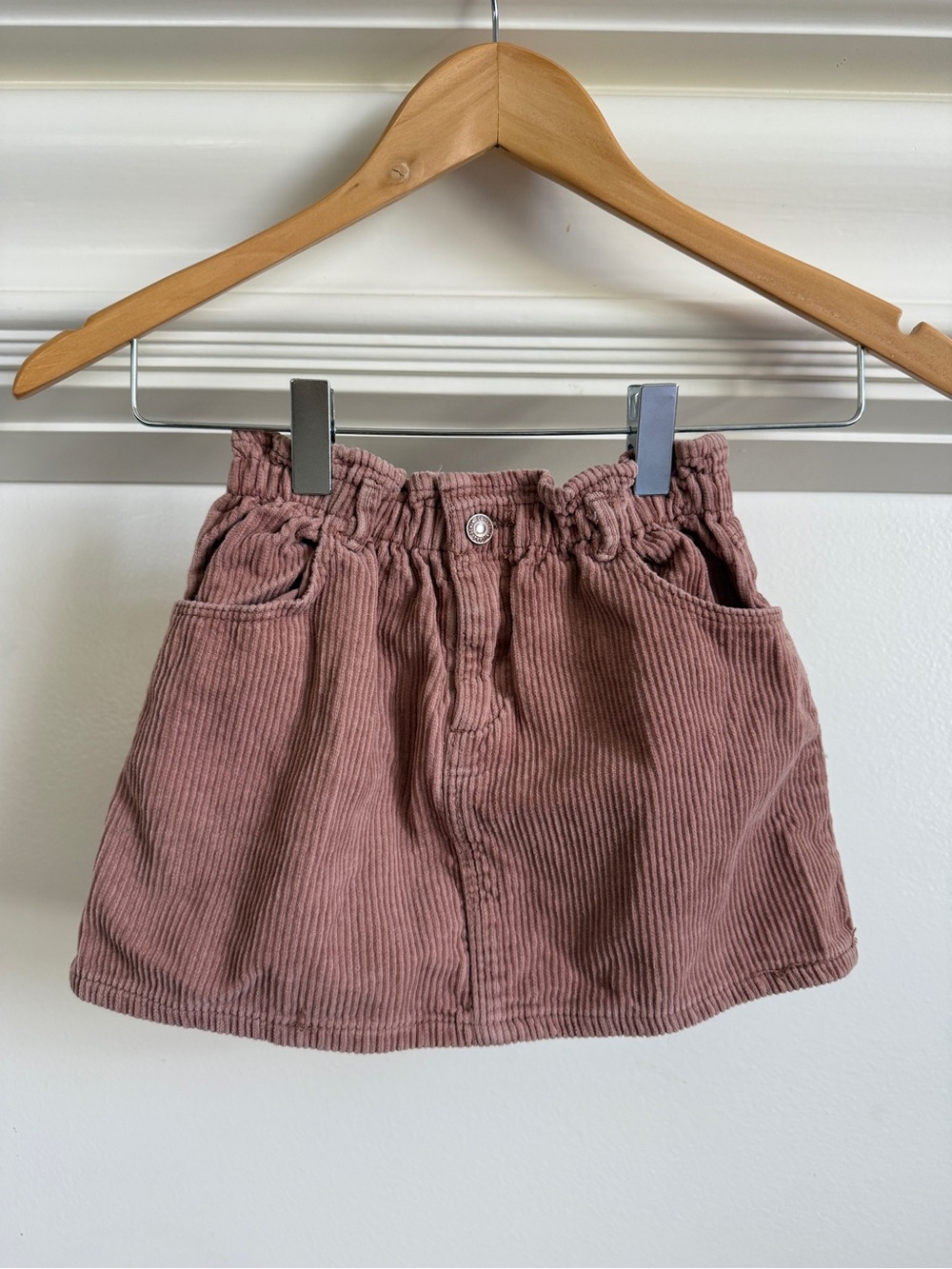Zara Rose Corduroy Mini Skirt